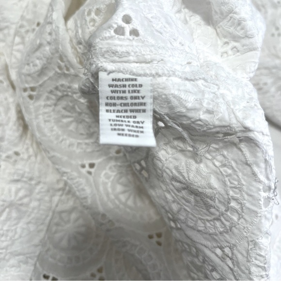 Charter Club Women’s Bohemian Eyelet Embroidered 100% Cotton V-Neck Tunic EUC - Picture 8 of 8